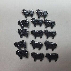 Vintage Danforth Pewter Set Of 14 Sheep Buttons